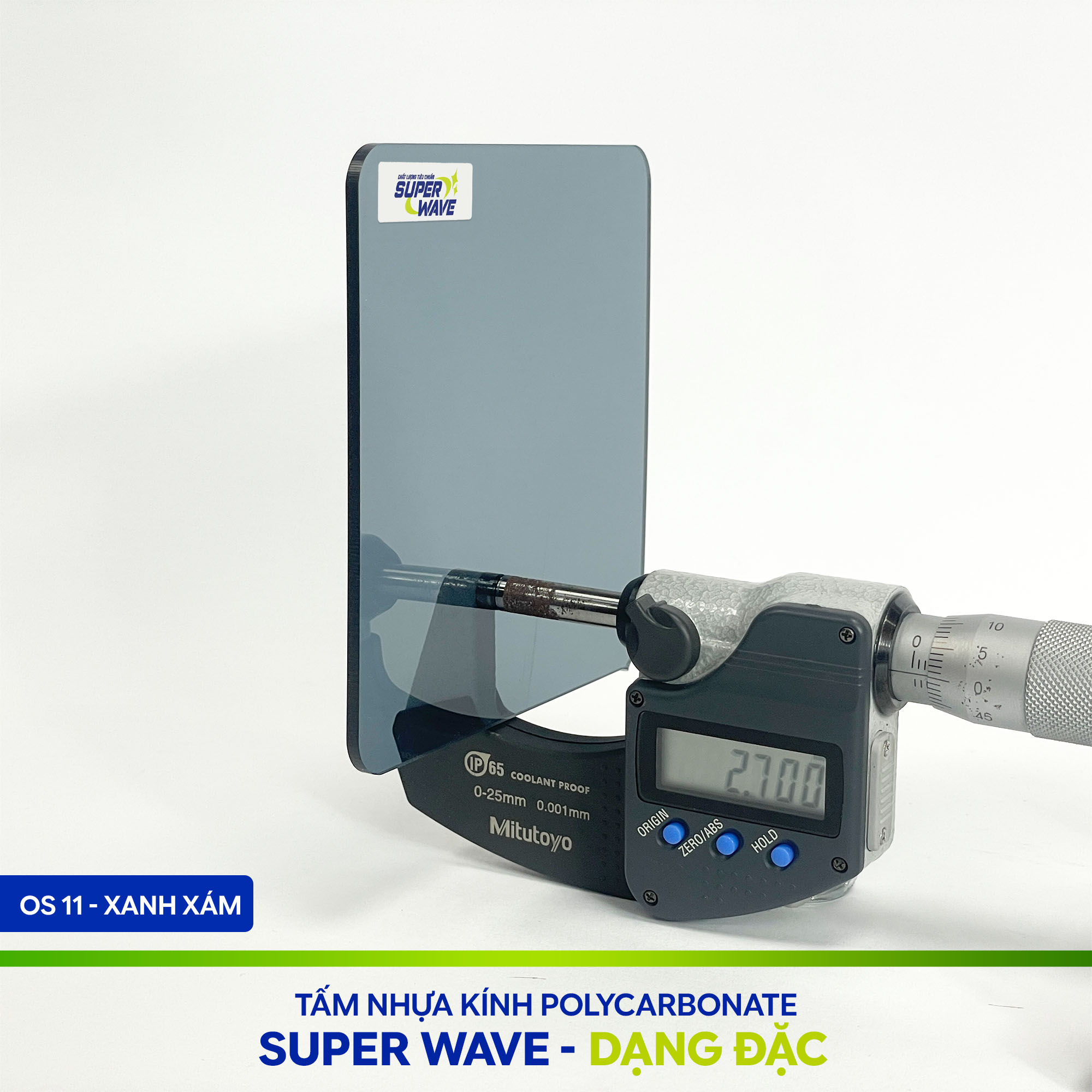 Tấm Polycarbonate Đặc Ruột 2.7MM Super Wave