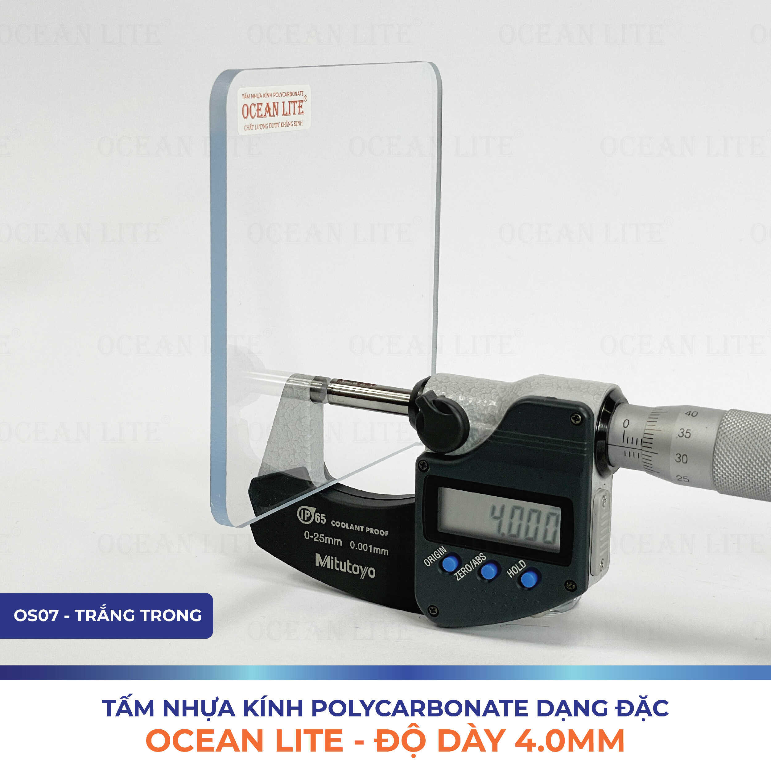Tấm Polycarbonate Đặc Ruột 4MM Ocean Lite