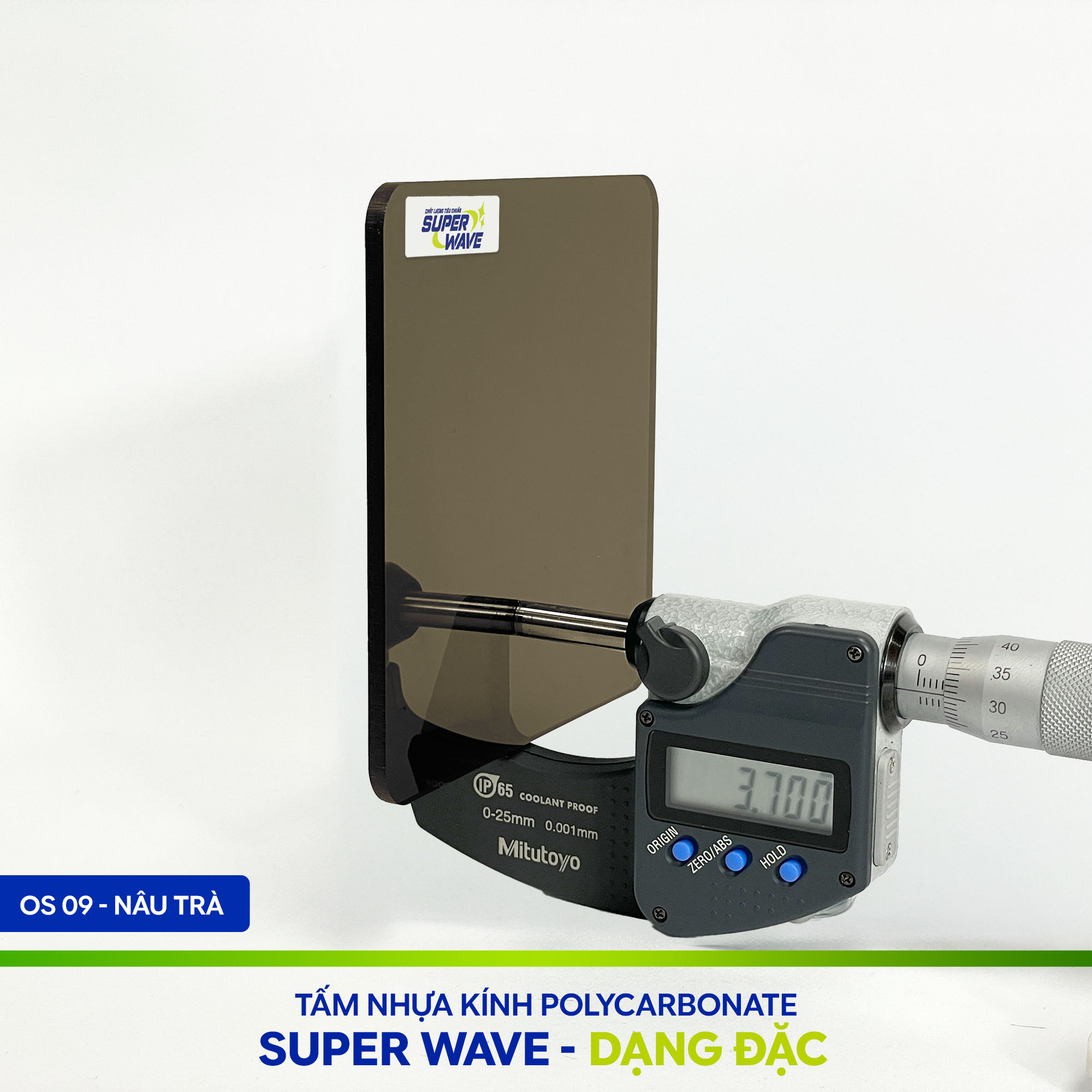 Tấm Polycarbonate Đặc Ruột 3.7MM Super Wave