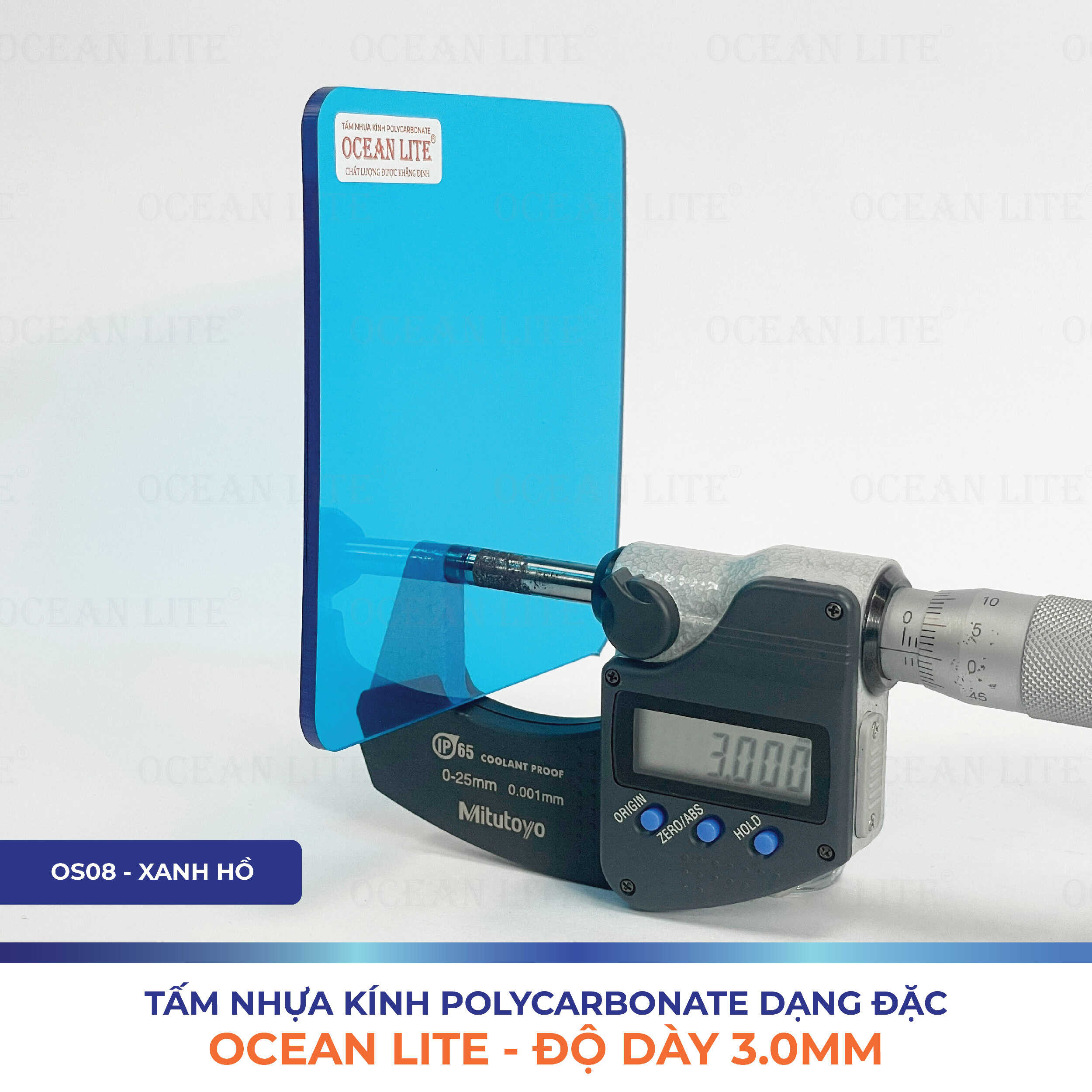 Tấm Polycarbonate Đặc Ruột 3.0MM Ocean Lite