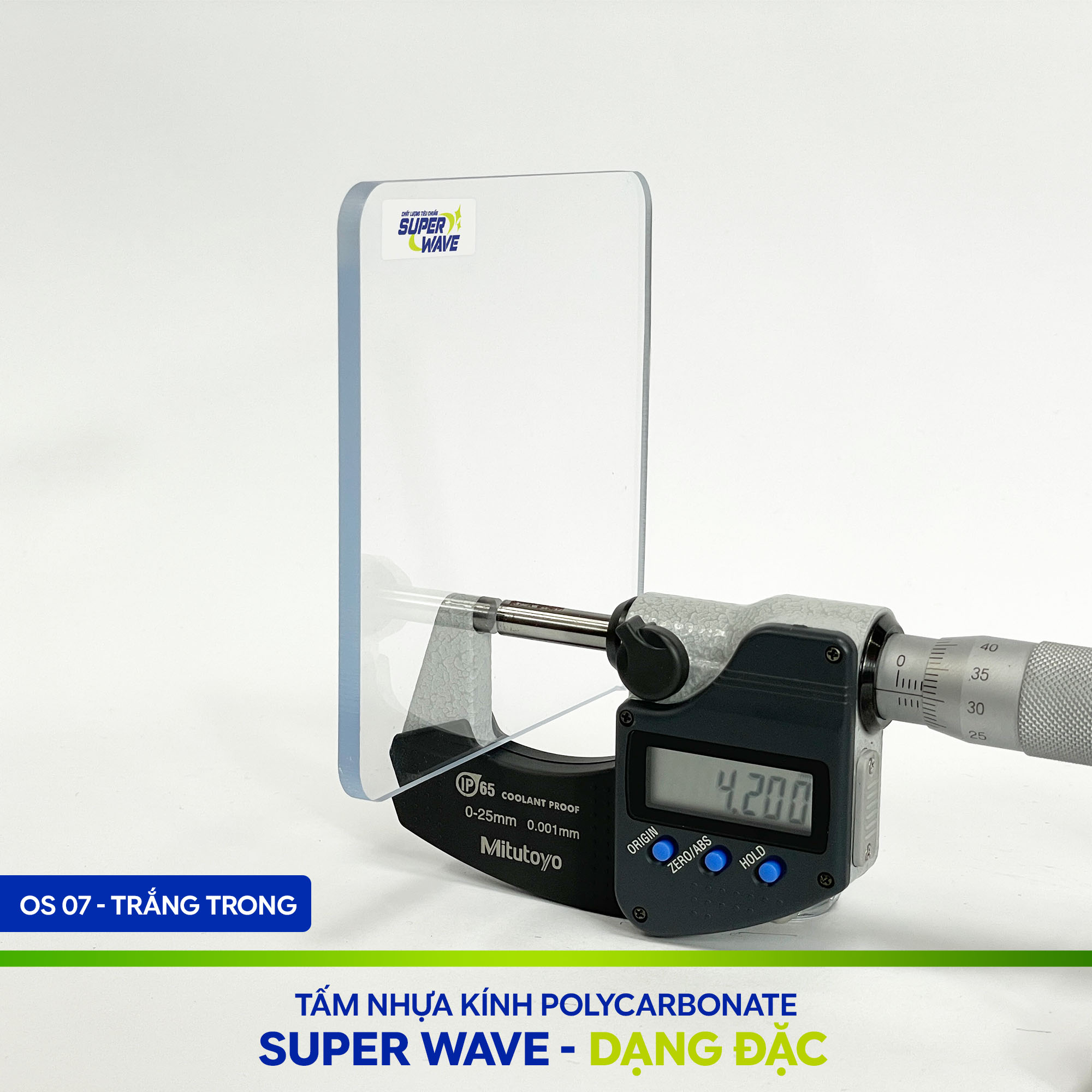 Tấm Polycarbonate Đặc Ruột 4.2MM Super Wave