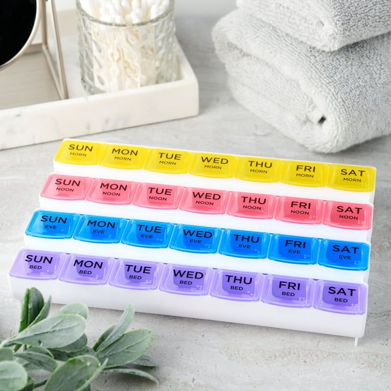 4-a-Day pill holder ,  Pill Planner 1 Week, 3