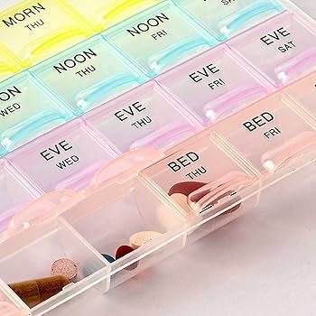 4-a-Day pill holder ,  Pill Planner 1 Week, 6