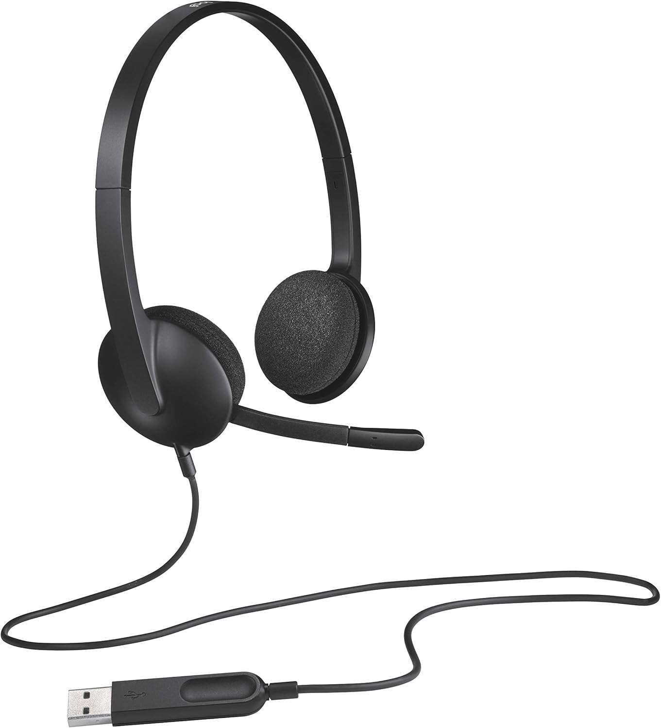 Logitech H340 USB Headset – Wired Stereo with Mic (981-000475)