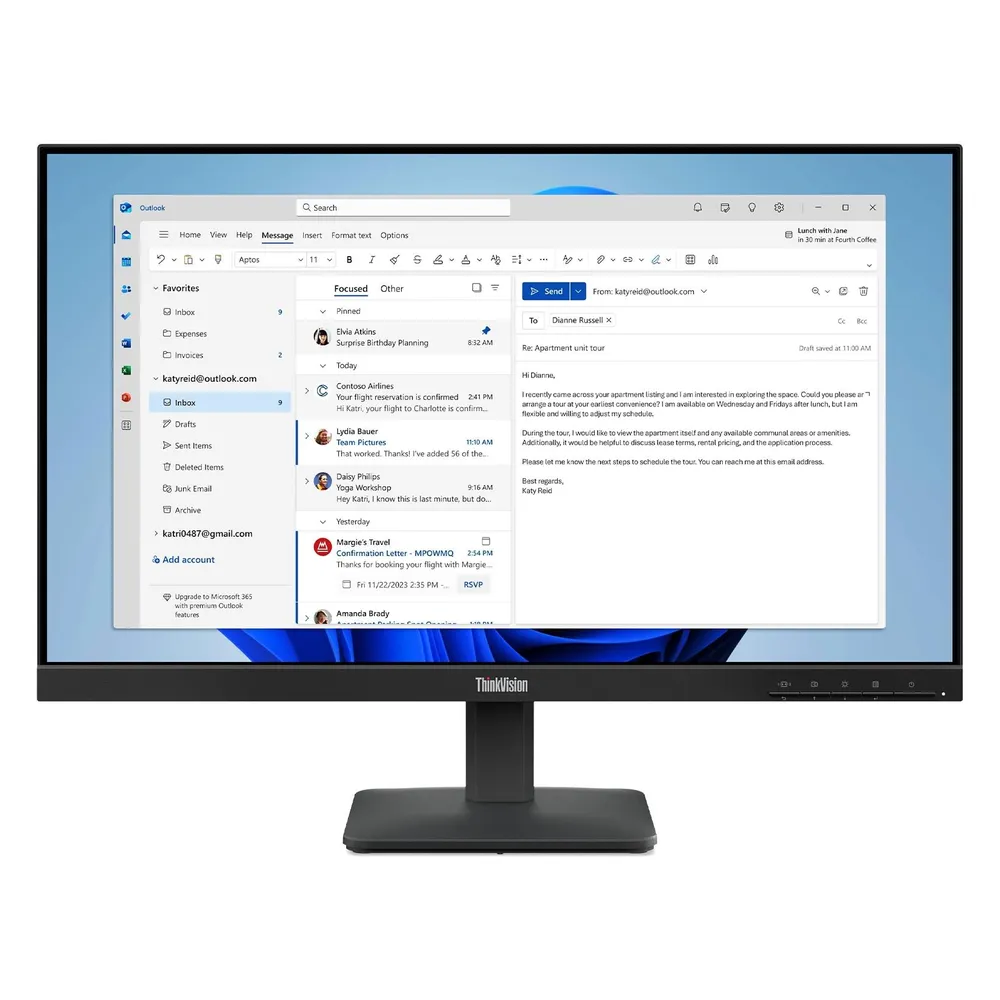 LED Monitor - Lenovo 23.8" FHD ThinkVision S24-4e   64B5KAT1UK