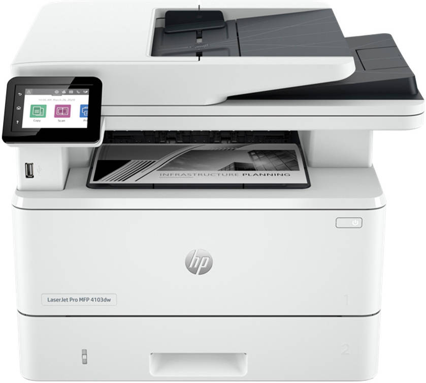 HP LaserJet Pro MFP 4103dw | Monochrome Laser All-in-One Printer | Wi-Fi/USB/Ethernet
