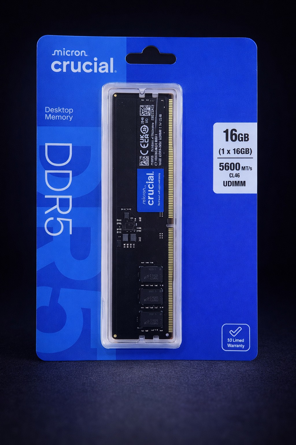 Crucial 16GB DDR5 5600MHz Desktop RAM (UDIMM)
