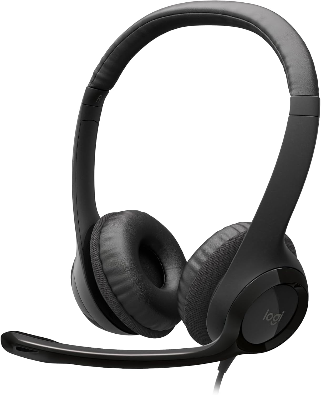 Logitech H390 USB Headset – Wired Stereo with Noise-Canceling Mic (981-000406)