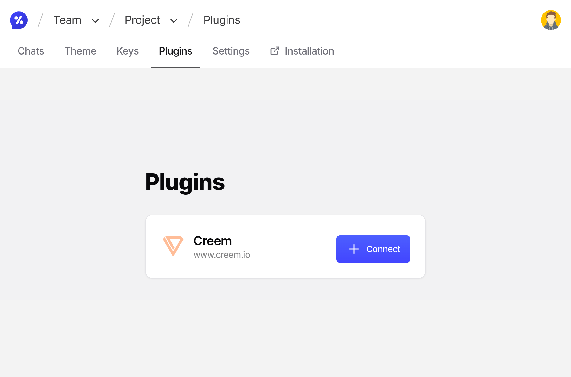 Creem x SaleSnip Plugin Page