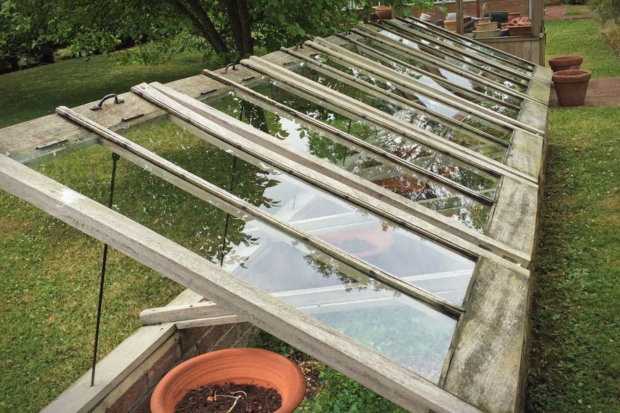 A cleaned flower bed house.
