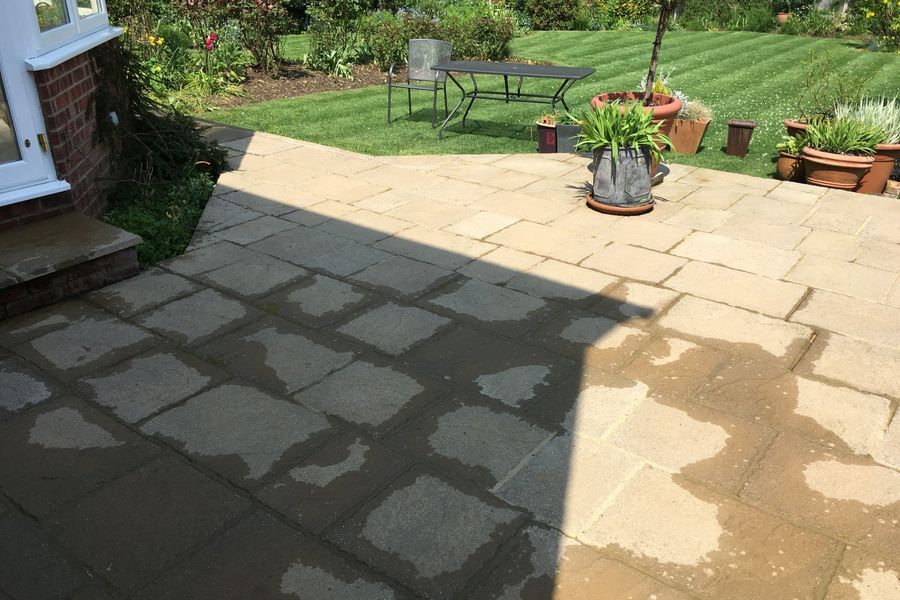 A cleaned patio.
