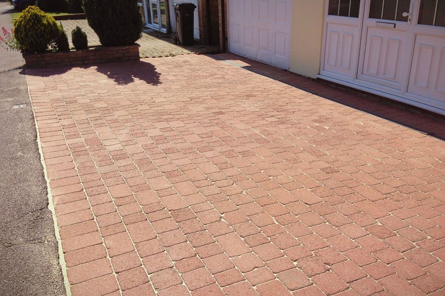 A cleaned driveway.