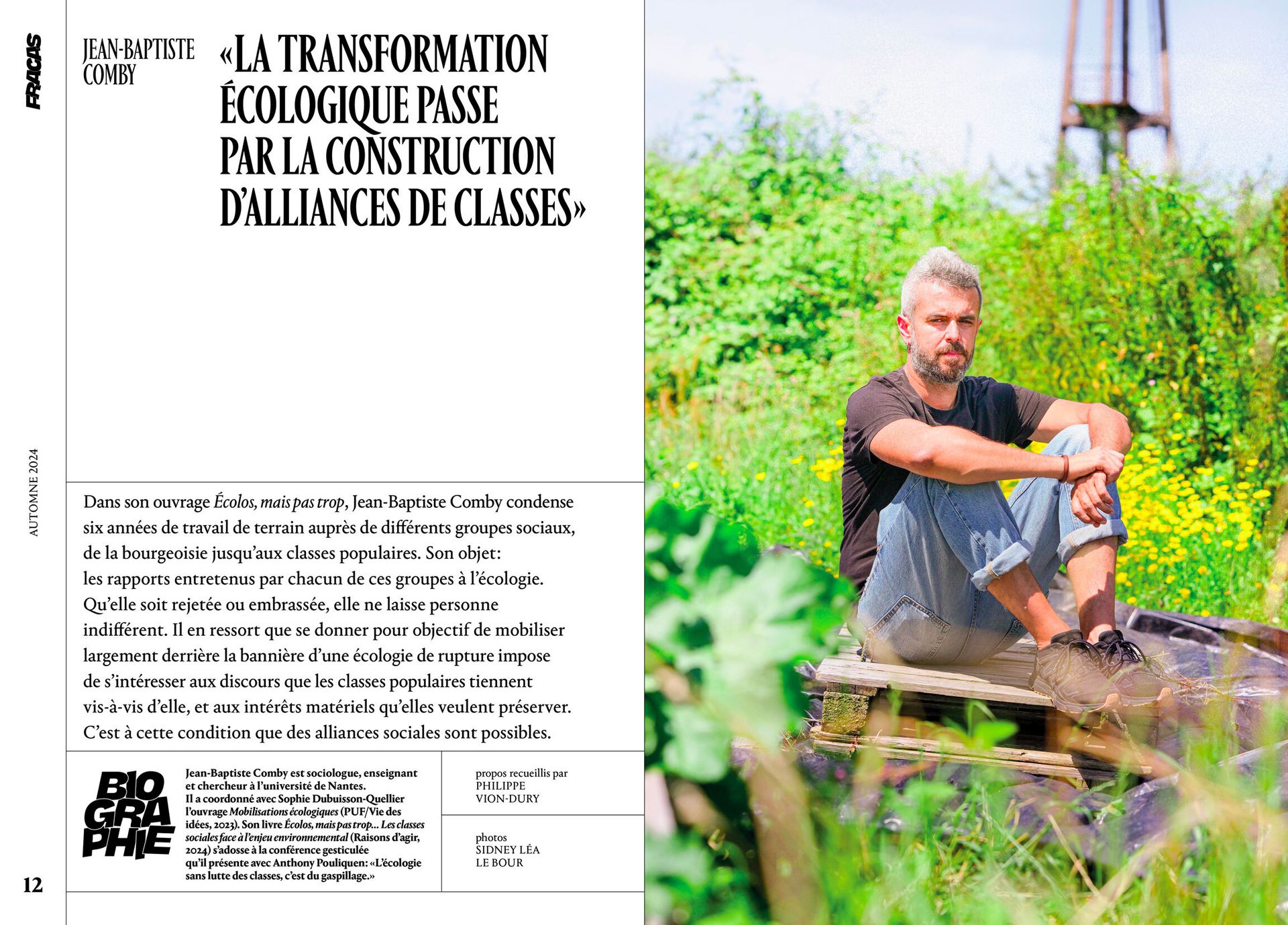 Fracas N1 Grand entretien avec Jean-Baptiste Comby