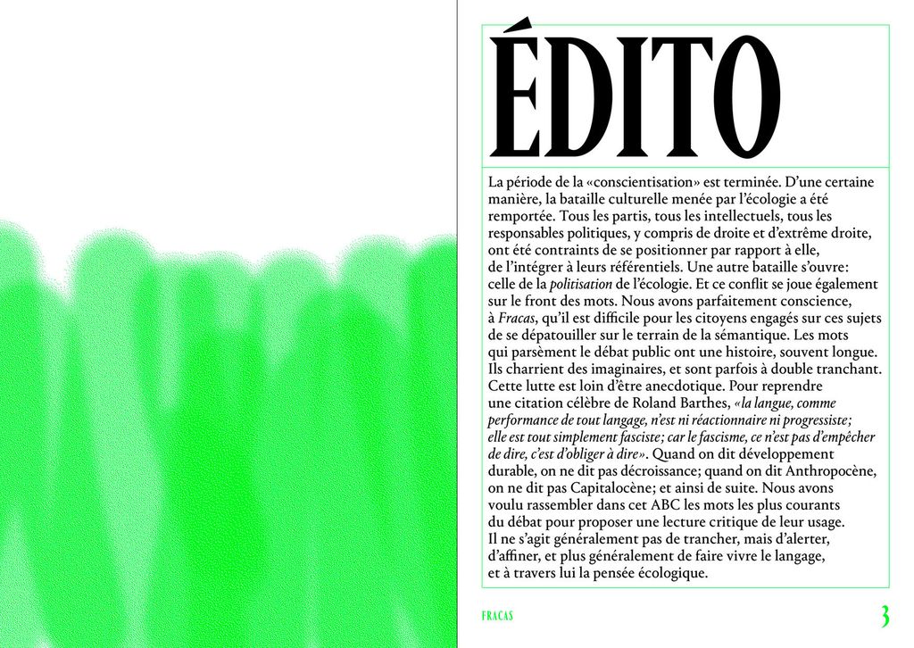 Édito - Les ABC de l'écologie politique