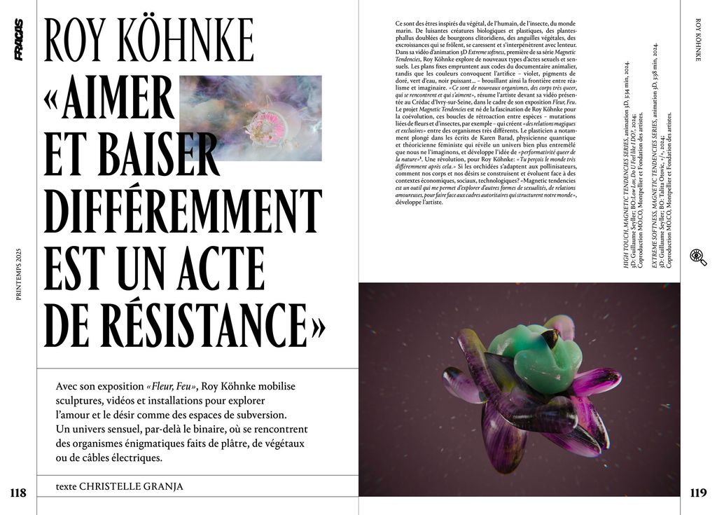 Fracas N3 - Avec son exposition « Fleur, Feu », Roy Köhnke mobilise sculptures, vidéos et installations pour explorer l’amour et le désir comme des espaces de subversion.