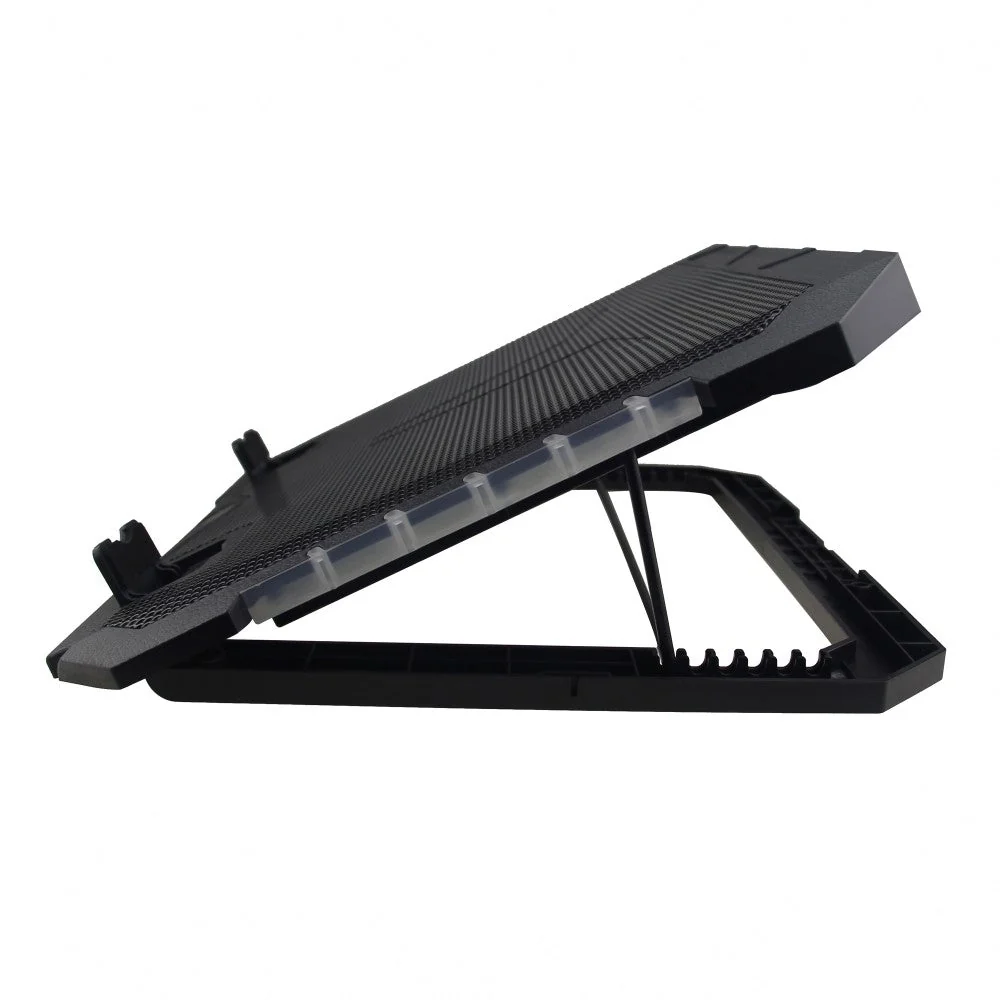 Anti-slip bottom rubber pads on CoolBell CB-900 laptop cooling stand