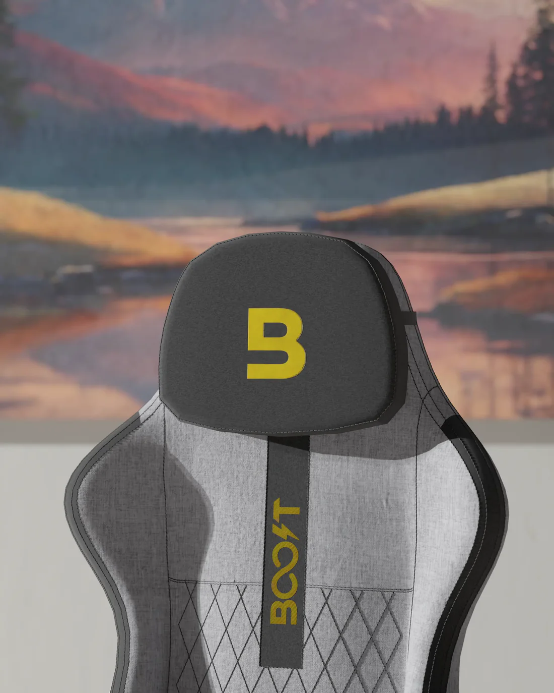 Unboxing items included with Boost Surge Pro Grey chair including headrest pillow and hardware kit