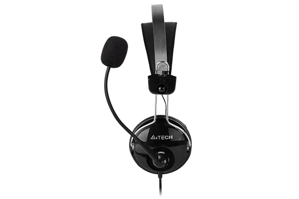 Side profile view of the HU-7P soft leatherette ear cushions