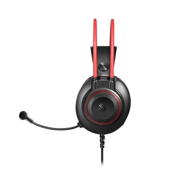 Front view of the lightweight Bloody G200S wired USB headset with built-in microphone