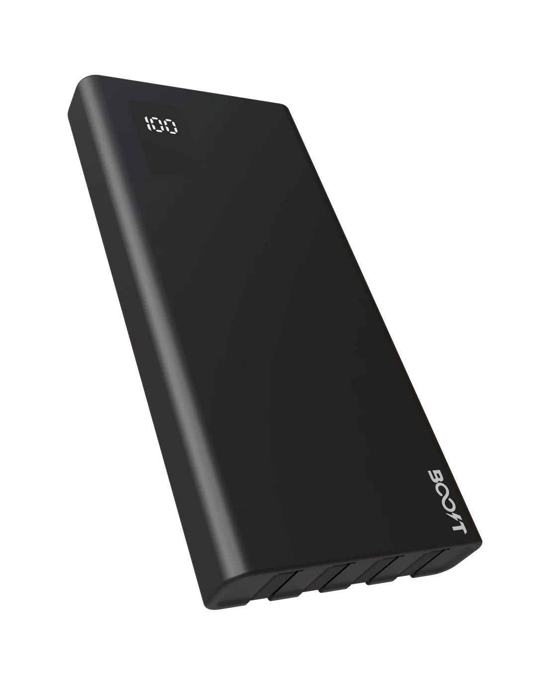 Side view showing 4 integrated charging cables stored on Boost Voltron Pro portable charger