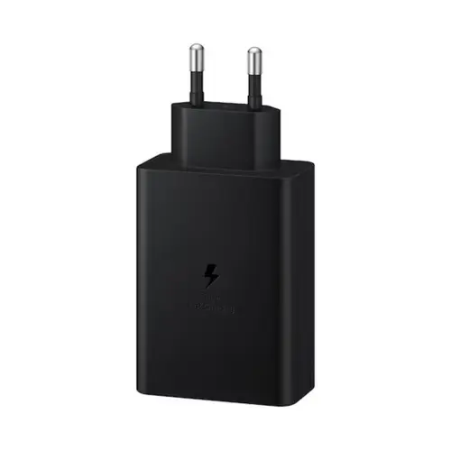 Compact side profile of 65W PD power charger highlighting slim travel design
