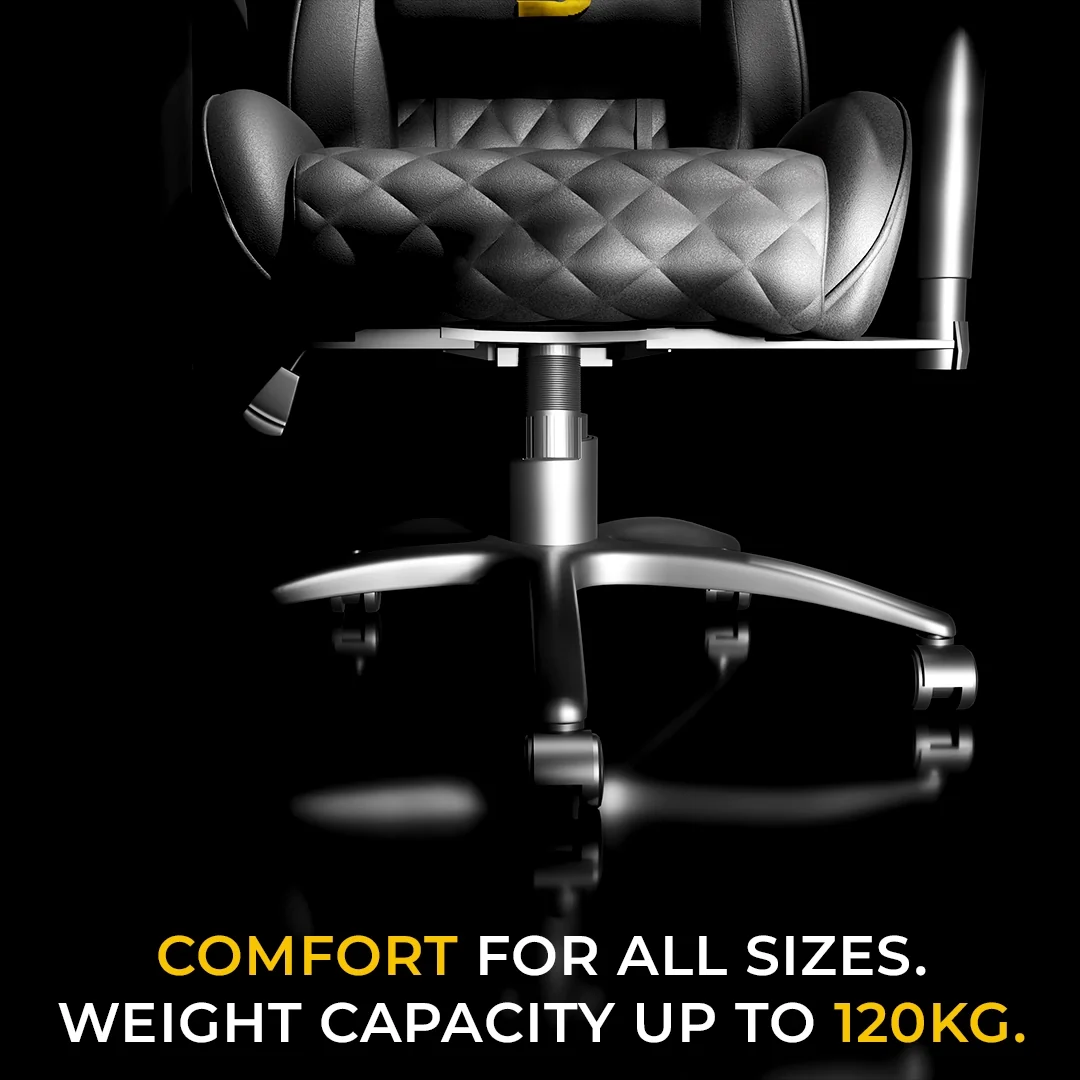 Rear view of Boost Synergy Black chair showing sturdy backrest construction