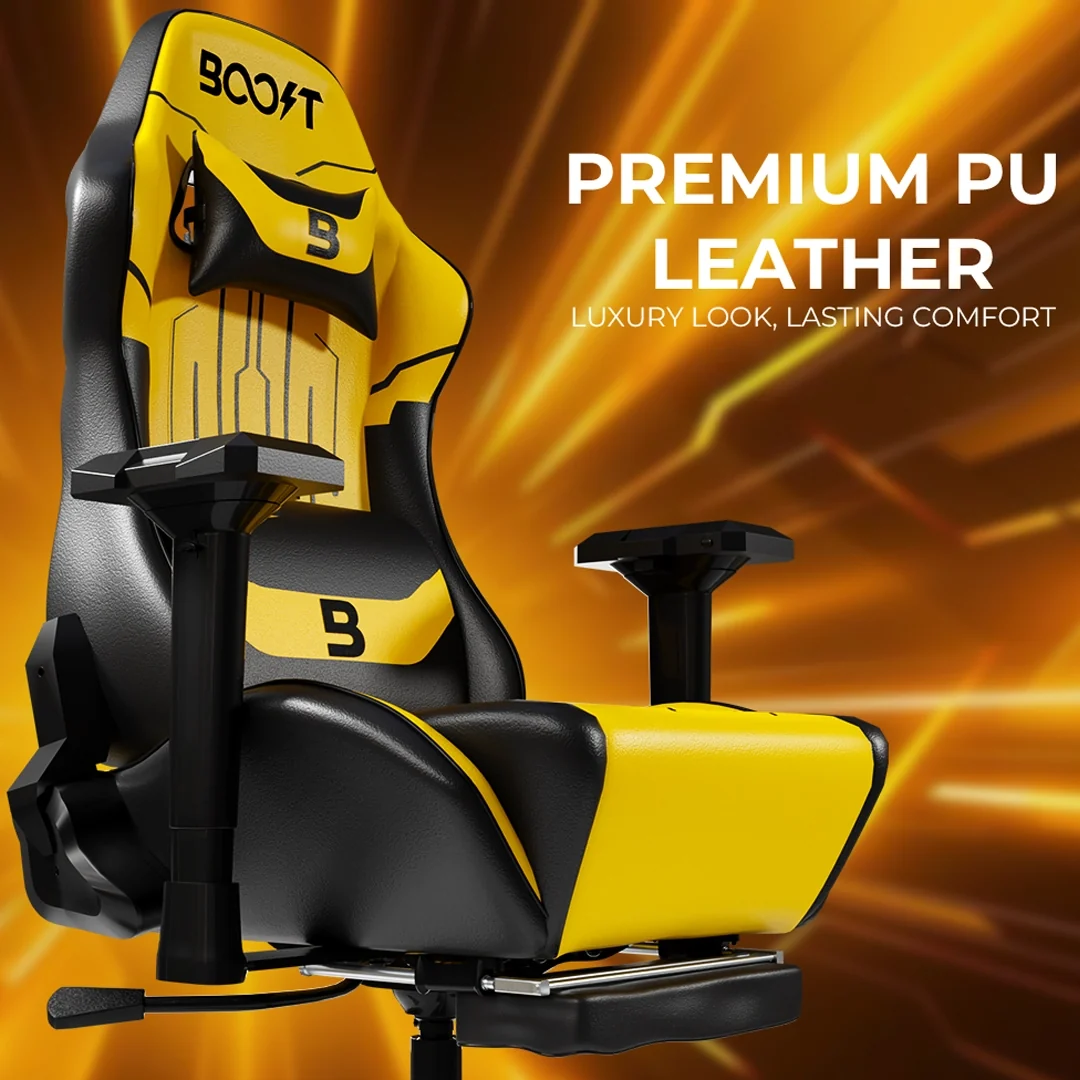 Unboxing items included with Boost Nova chair including lumbar cushion, headrest pillow, and tool kit