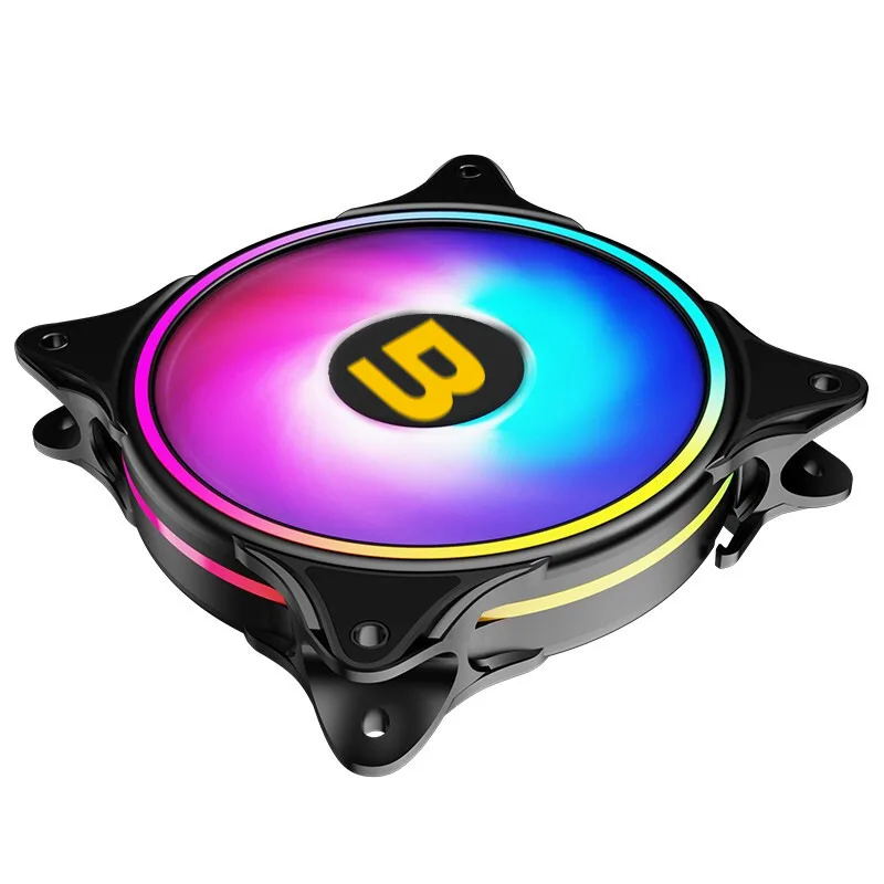 Dimensional diagram of Boost Enclave F100 120mm ARGB fan highlighting 120x120x25mm specs