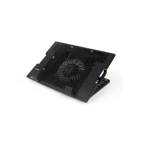 Side view of CoolBell CB-101 cooling stand highlighting adjustable ergonomic tilt angles