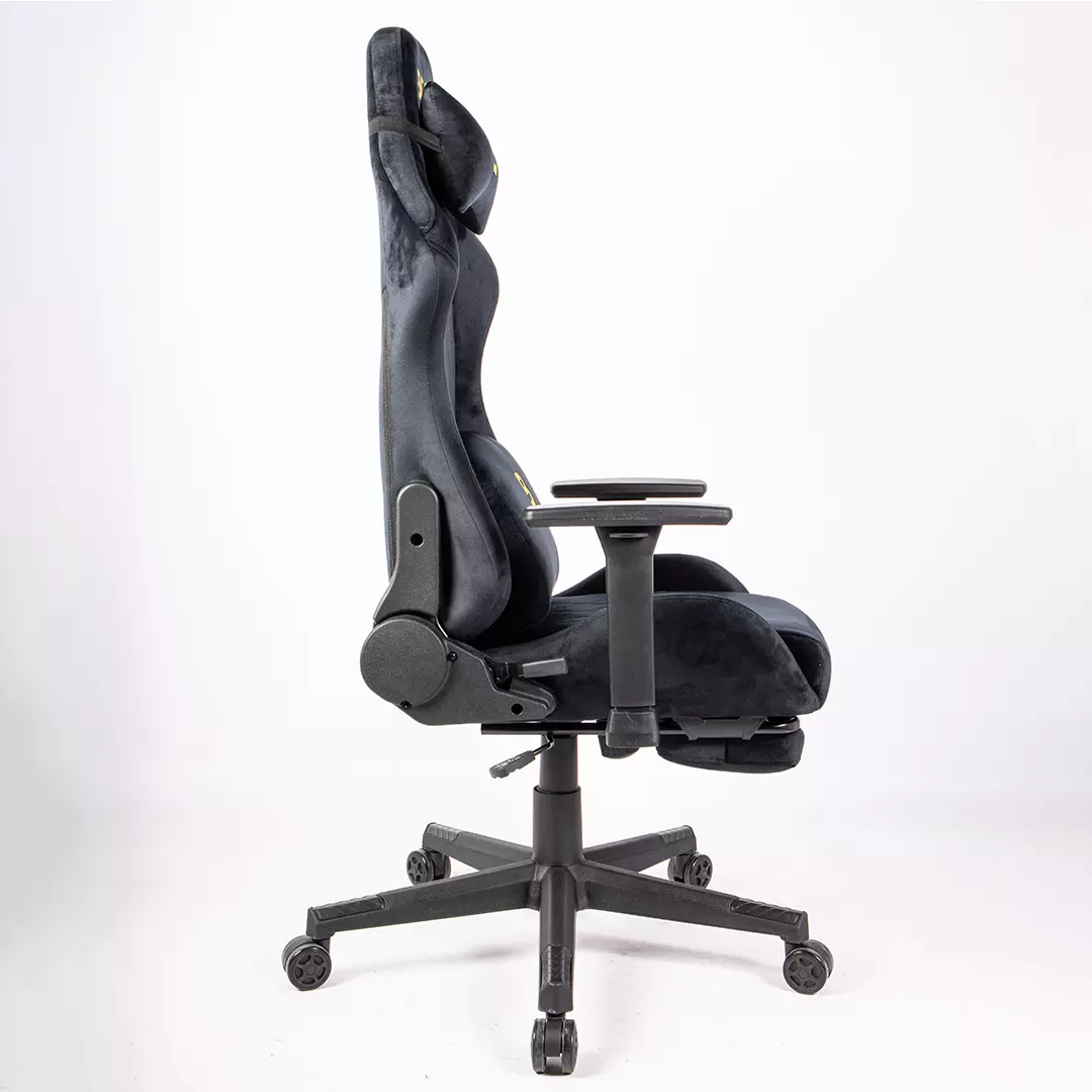 Front view of Boost Ascend Black ergonomic chair featuring breathable fabric upholstery
