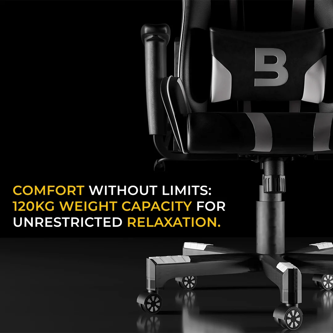 Assembly guide illustration showing easy 3-step setup for Boost Impulse White ergonomic chair