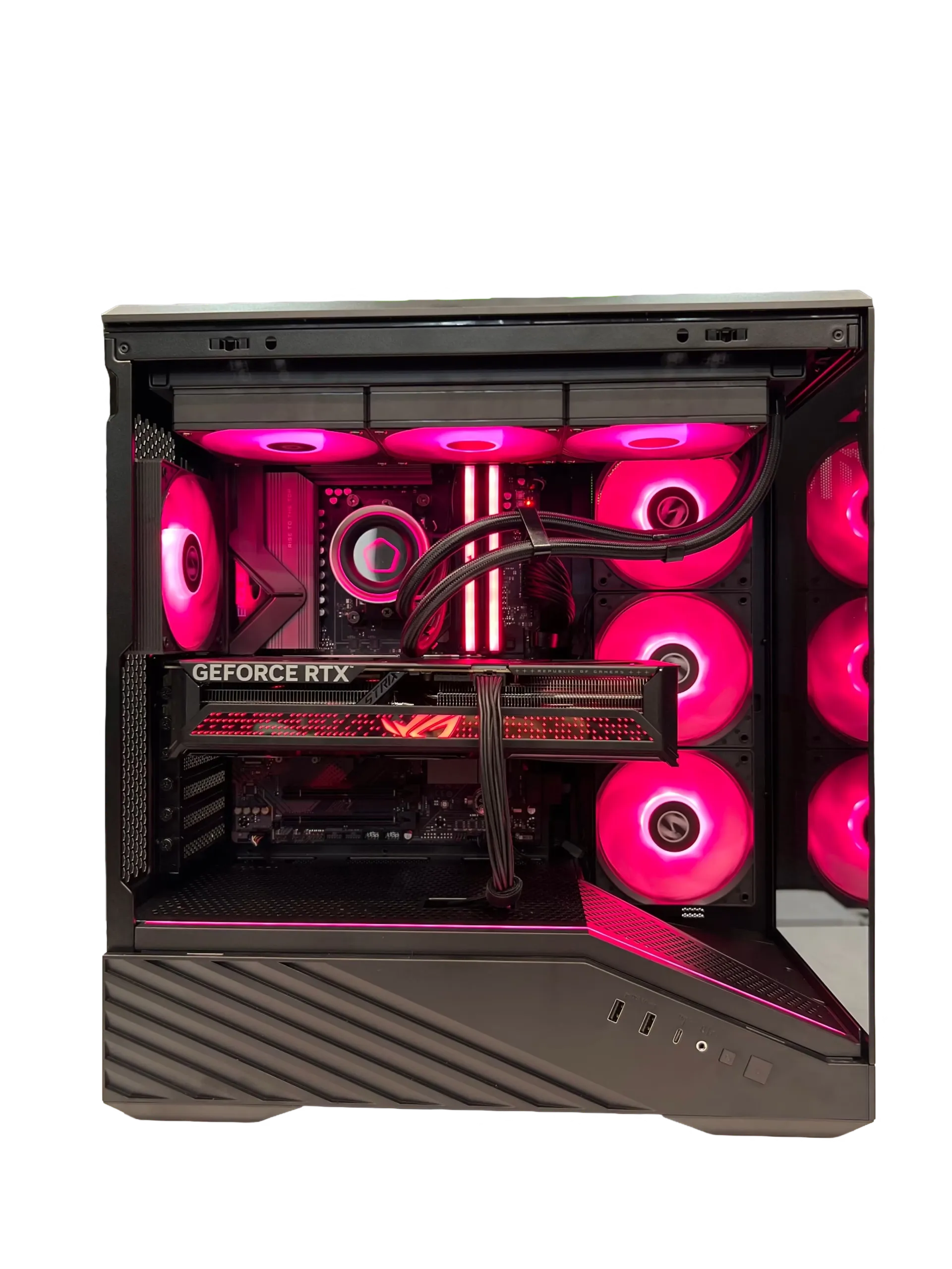 Internal component arrangement of Micro Ultra 4 Custom PC showing ID-Cooling AIO