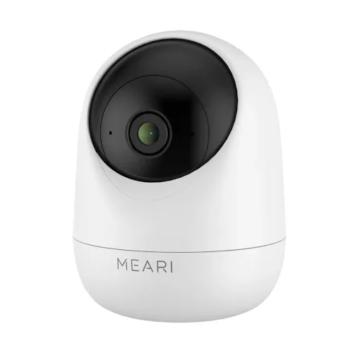 Close-up of 3 Megapixel lens and IR night vision sensors on Meari S1 Plus