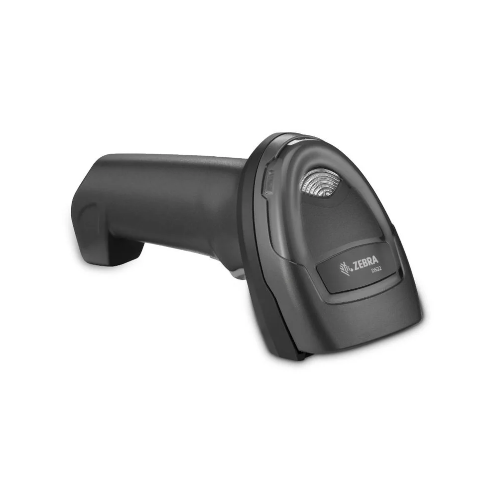 Zebra DS2208 POS Barcode Reader Retail Box Packaging View with Stand and Manual
