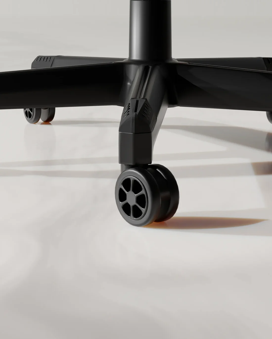 Close-up detail of premium velvet fabric upholstery on Boost Surge Pro Grey chair backrest