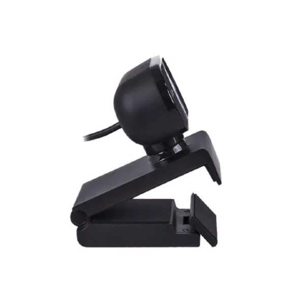 The flexible padded universal clip of an A4Tech computer camera attaching to a thin laptop display