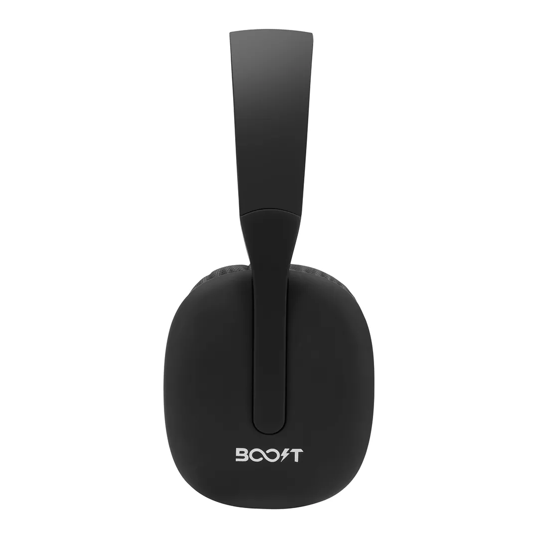 Padded headband detail of Boost Pulse Bluetooth Earphones in matte black