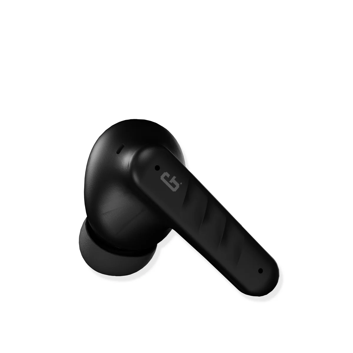 GPOD BEATS wireless earbuds resting beside compact charging case