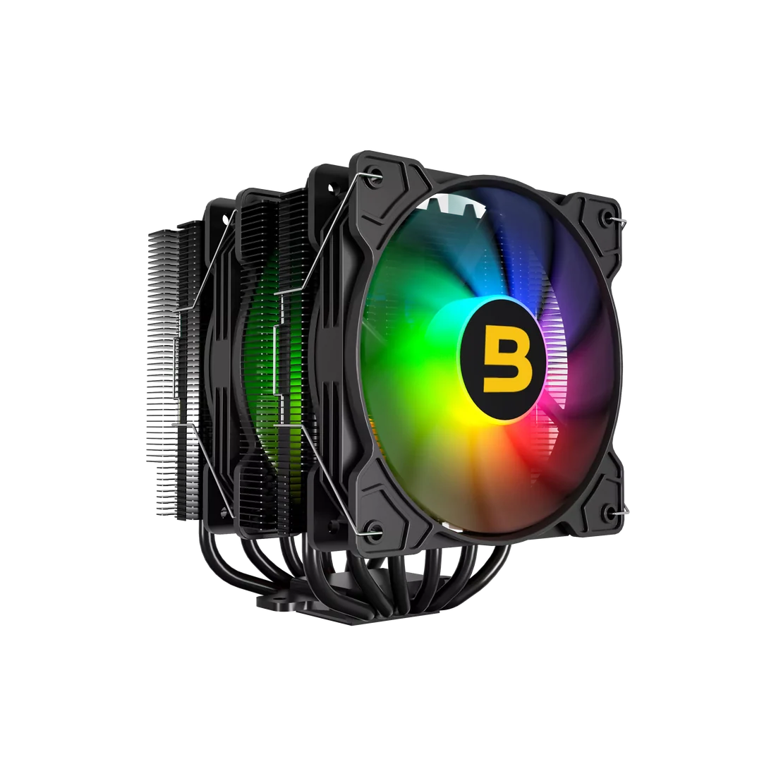 Six direct-contact copper heat pipes array on the baseplate of Boost Blizzard ARGB CPU Air Cooler