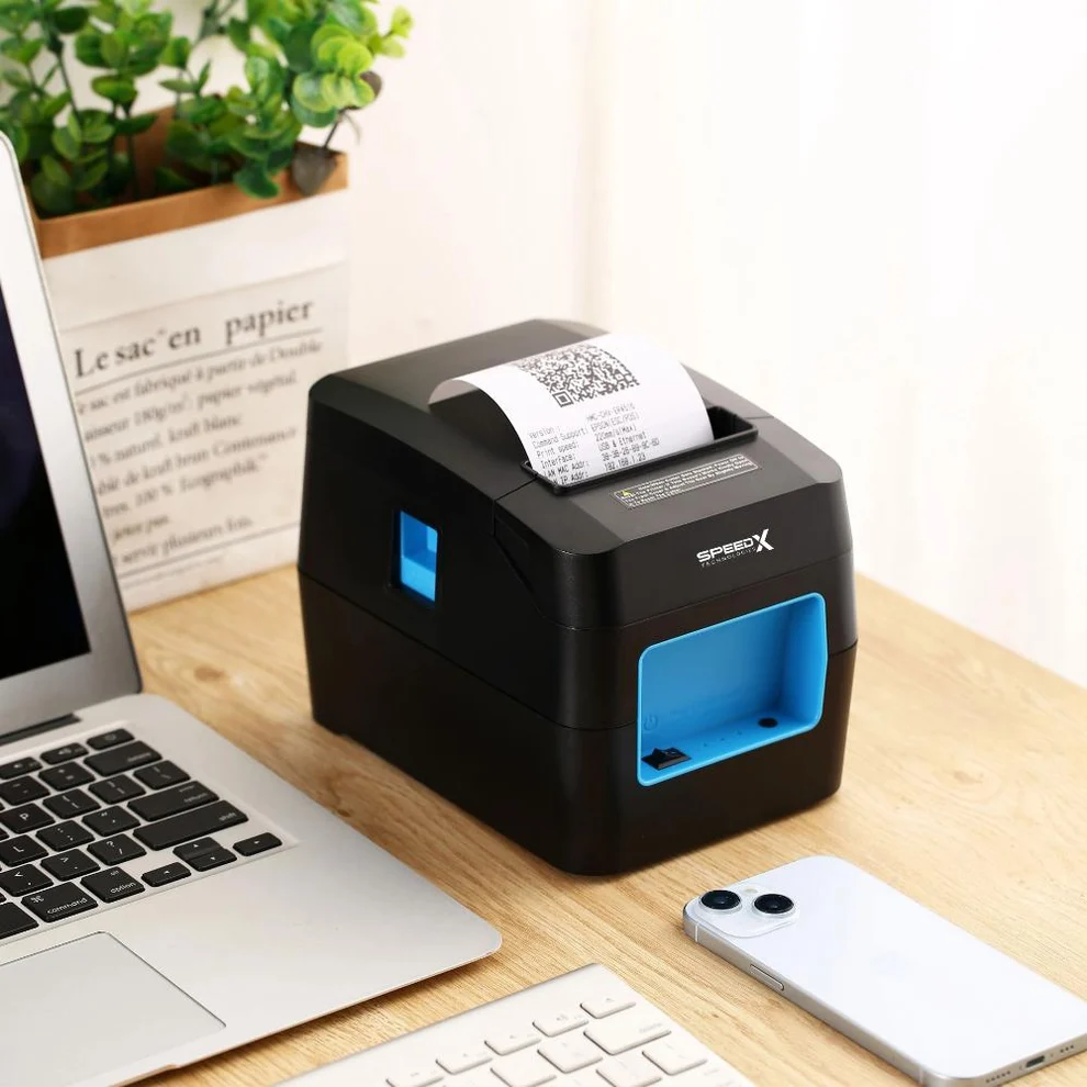 Speed-X SP-90A Thermal Printer Retail Packaging Box View