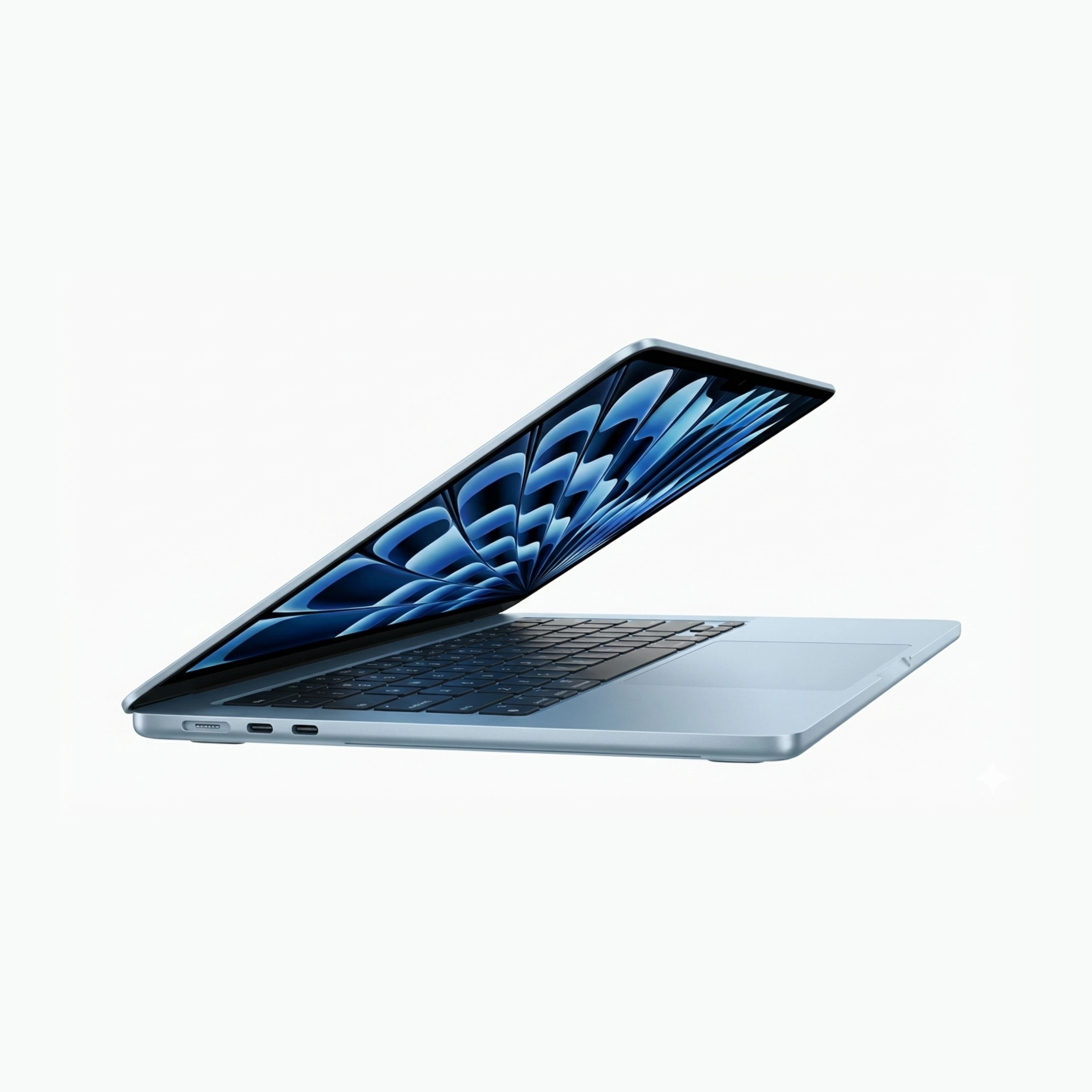 MacBook Air M4 system report showing 100% battery health and 5 cycle counts with official Apple warranty till November 2026.