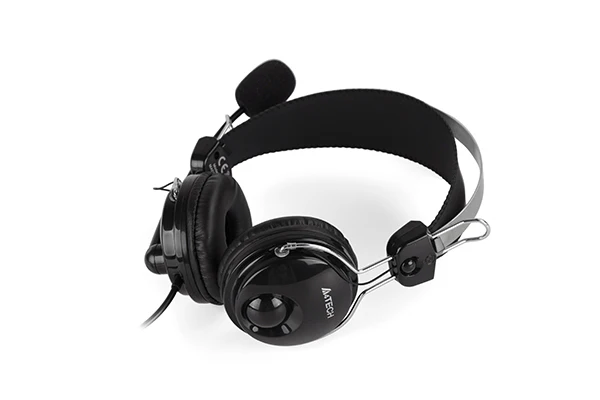 Front view of the professional black HU-7P comfort headset