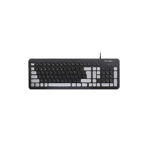 Close-up of low-noise key switches on CoolBell KB-101 office keyboard