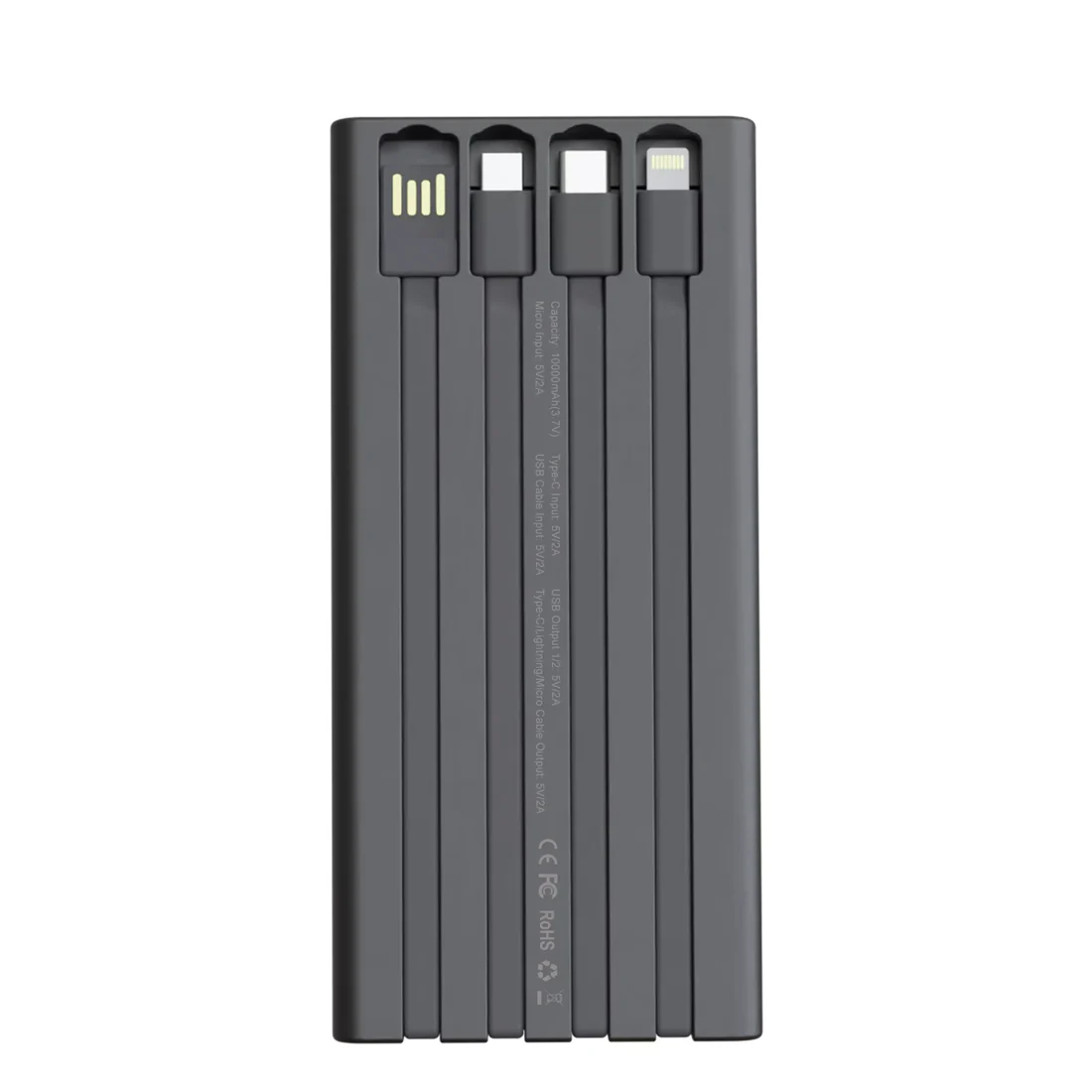 Front perspective view of Boost Voltron Pro 10,000 mAh portable battery bank in matte black