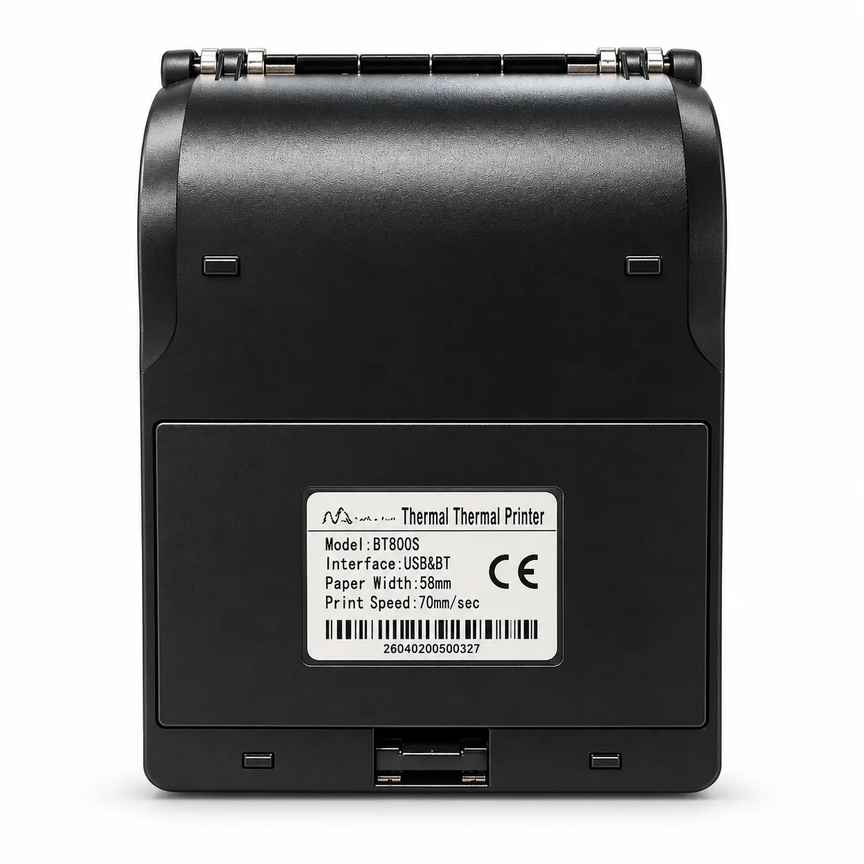 Media Link BT800S Thermal Mobile Printer Side Box Showing Police, Post, Transport, and Restaurant Applications