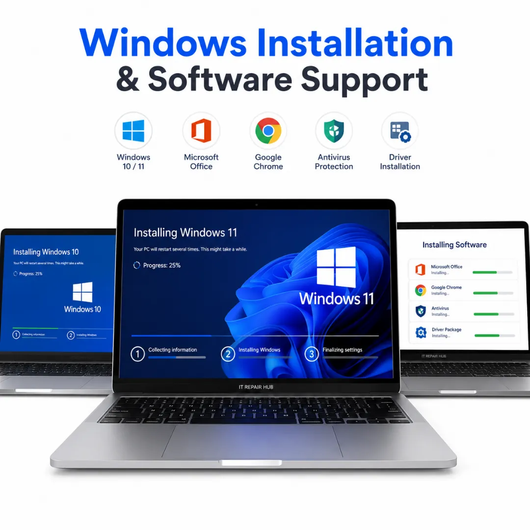Windows Installation service for laptops at IT Repair Hub