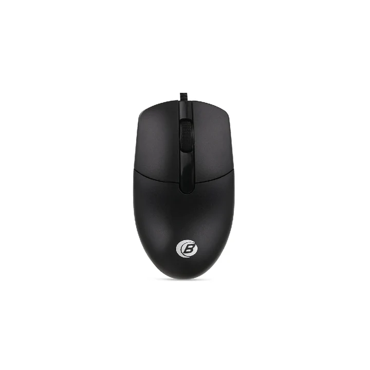 Side profile of CoolBell Slider corded mouse showing ergonomic grip curve