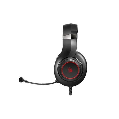 Front view of the lightweight Bloody G220s gaming headset displaying its automatic suspension headband