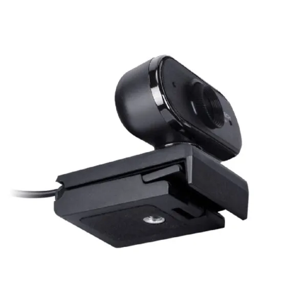 Front view of the sleek black A4Tech PK-925H camera displaying its anti-glare coated glass lens