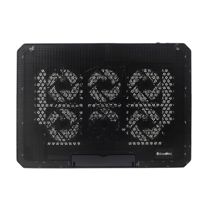 Rear view of CoolBell CB-8X showing integrated USB pass-through port and power switch